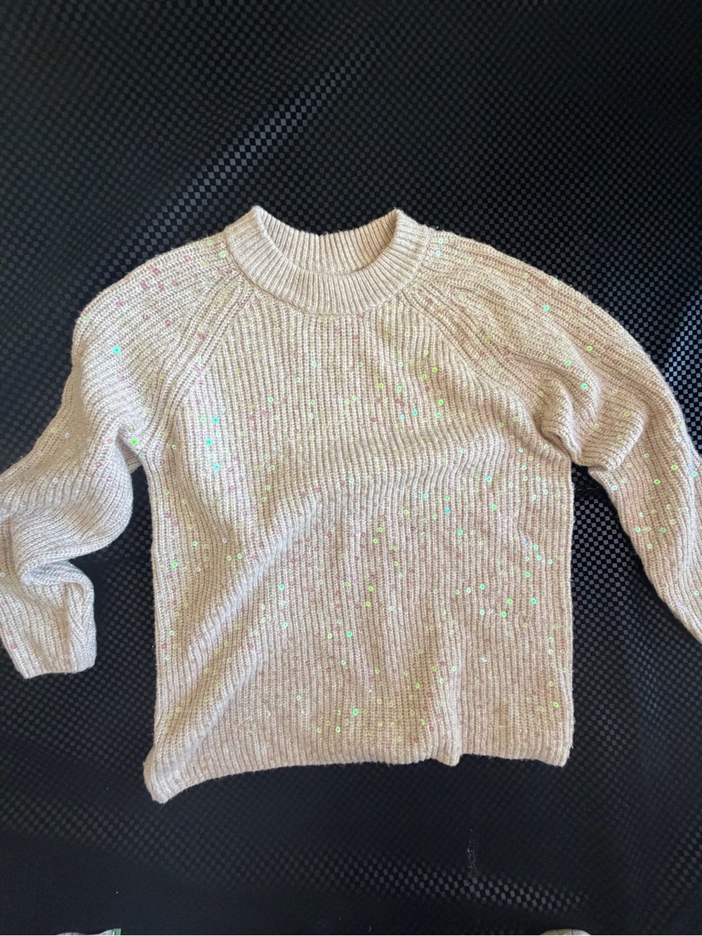 Lane Bryant Cream‎ Sequin Crewneck Sweater